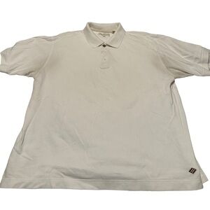 Joseph Abboud white cotton polo shirt. Size L. Worn.
